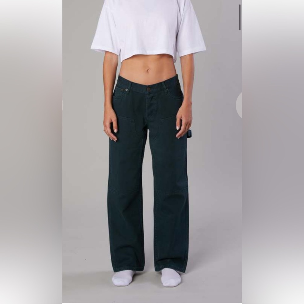 Still here subway Classic Dark Green Straight Leg Jeans size 25